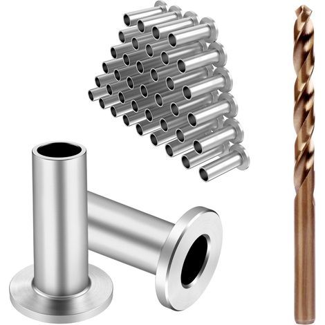 Lot de 40 manchons de protection en acier inoxydable T316 – Pour garde-corps à câbles 3,2 cm, 1,8 cm, 9,5 cm – Résistants aux intempéries et à la corrosion – Installation facile (1/5)
