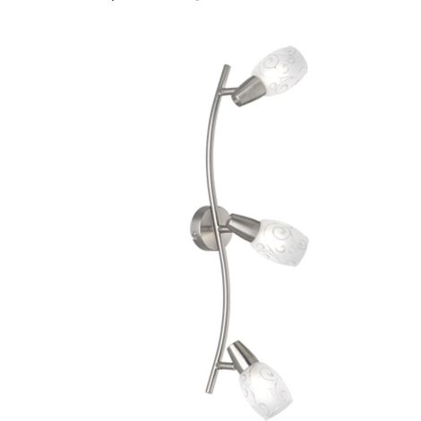 BARRA 3 FARETTI COLMAR E14 VETRO SATINATO- 1,0 pz