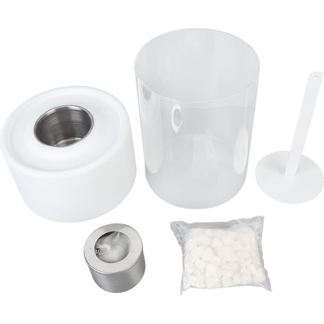 Cheminée de table portable sans fumée, idéale pour l'intérieur et l'extérieur, couleur blanche. (1/5)
