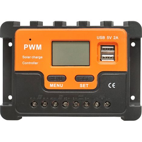Regolatore di tensione per pannello solare 10A 12V/24V con 2 porte USB 5V/2A – Breckner Germany Breckner Germany (1/5)