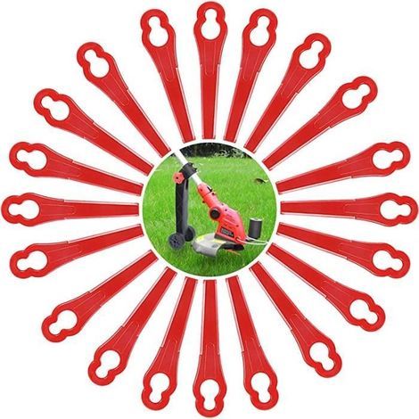 Lawn mower blades - Unspecified - Pack of 100 - ABS - 83mm length - Red (1/4)