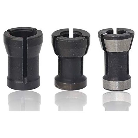 CCYKXA 3 Stück 6/6,35/8 mm Spannzangenadapter, Spannzangen-Spannzange aus Legierung für Fräser, für Teile von Bakelit-Fräsmaschinen.