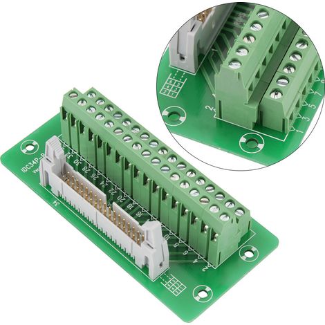 IDC34P 34-poliger Stiftleisten-Breakout-Board-Anschlussblock mit Halterung für SPS-Schnittstelle (1/5)