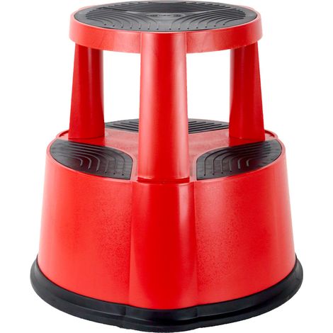 Marchepied tabouret Rouge - Hauteur de travail max. 2.43m - 5000069 (1/5)