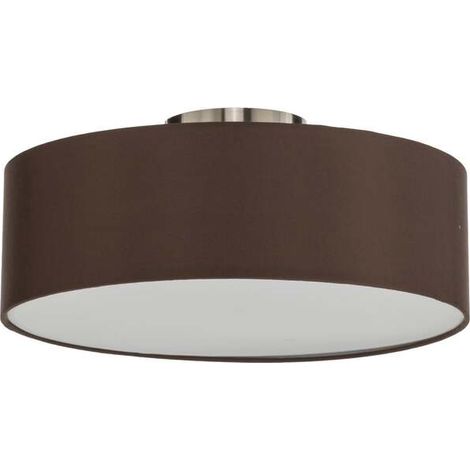 [NEUWERTIG] B-Ware Lindby Deckenlampe Sebatin LED Leuchte dimmbar Stoffschirm braun Ø40cm 3-flg (1/2)