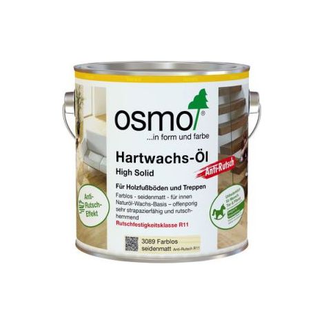 Osmo Hartwachs-Öl Anti-Rutsch Extra Farblos Seidenmatt 2,50 l - 10400096