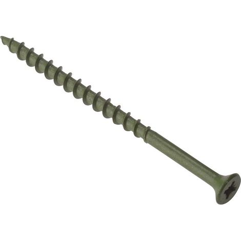 Decking Screw Pozi St Green Anti-Corrosion 4.5 X 55Mm Tub 1000 (1/3)