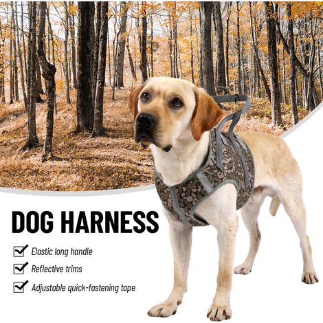 Hundegeschirr mit Griff für mittelgroße und große Hunde, ideal für Training und Spaziergänge. Reflektierende Hundeweste.