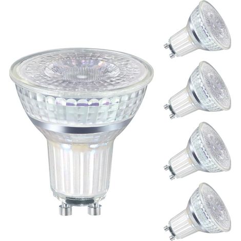 Ampoule GU10 LED, 2.4w équivalent à 35W, 2700K Blanc Chaud 230 Lm, Ampoules Spot LED GU10 en Verre, 36° Angle de faisceau étroit, Lot de 5 (1/5)