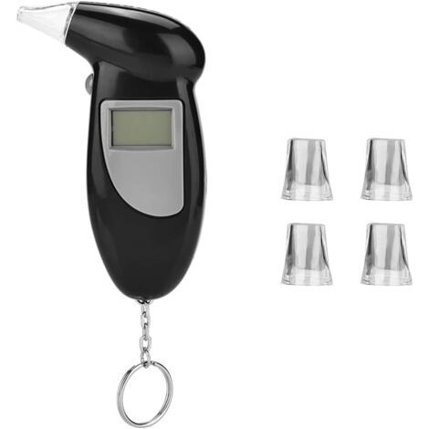 Analyseur Professionnel de testeur de Souffle d'alcool détecteur de Mensonge éthylotest avec écran LCD numérique, Alcootest Personnel pour Usage Domestique et Professionnel (Noir) (1/5)