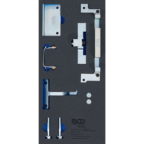 Inserto per carrello officina BGS 1/3: Set di attrezzi per fasatura motore Ford 1.5L 3 cilindri Duratec - 74292 (1/2)