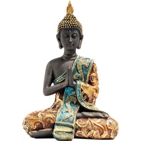 Bardusch-Sculpture RéSine Bouddhisme à la Main Hindou Feng Shui Figurine MéDitation DéCor à la Maison Ornement (1/4)