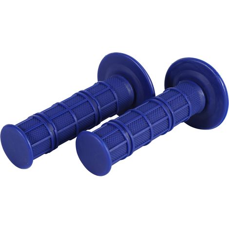Poignées de guidon en silicone souple 22mm 7/8" pour moto cross et dirt bike, bleues (1/3)