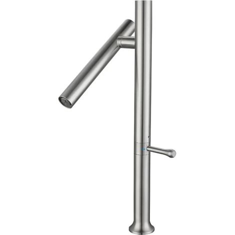 Robinet de cuisine Robinet de cuisine d'évier mélangeur d'eau froide et chaude en acier inoxydable 304, poignée, Valve en céramique rotative à 360 degrés pliante(Orb) (1/5)