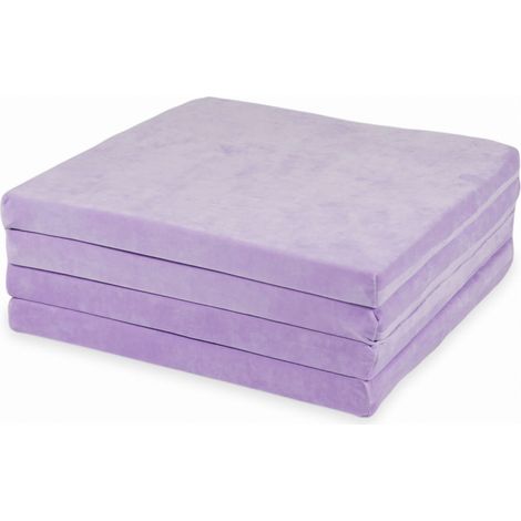 Spielmatte 120x120cm für Kinder, quadratisch, faltbar, Velvet Soft, Lila (1/4)