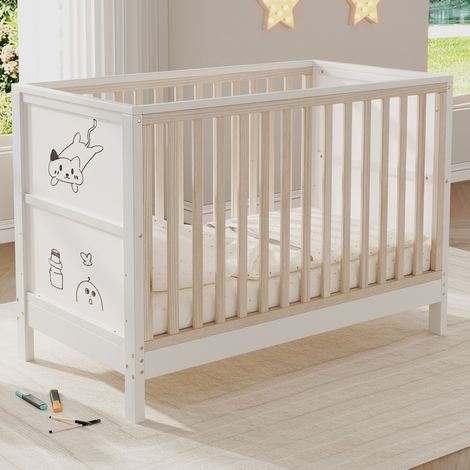 Cama infantil convertible regulable de madera pino OKMYHOME (1/5)