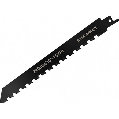 1 Pièce Lame de Scie Sabre Carbure 240 mm, Hollow Brick` S 1543 HM, pour Brique, Béton Cellulaire, Pierre Tendre, Maçonnerie et Bois, Accessoire de Coupe pour Rénovation, Démolition et Chantier (1/5)
