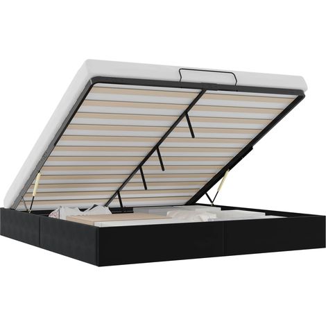 Ottoman Bed Frame Black King Size Velvet vidaXL (1/5)