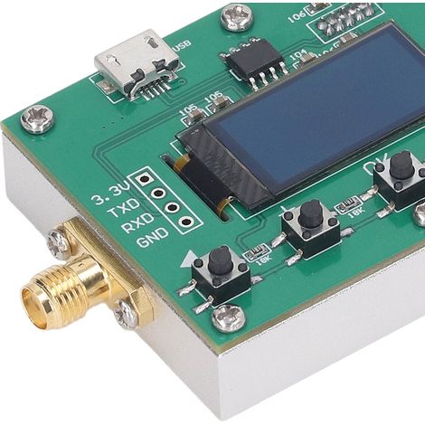 Digitaler Dämpfungsregler 6G RF programmierbares Modul 30 dB Schrittweite 0,25 dB OLED-Display CNC-Gehäuse (1/5)