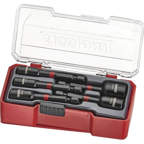 Set de tourne-écrous à choc 1/4'' 5 pièces Teng Tools TJNS05