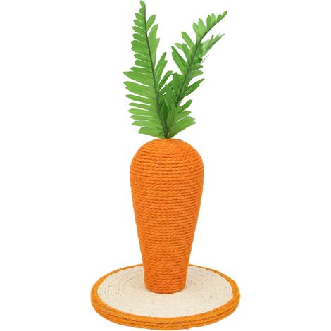 SODJ Cat Scratching Post, Cute Carrot-Shaped Sisal Cat Climbing Frame for Indoor Cats, Kitty Training Climbing (1/5)