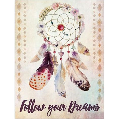Cadre attrape-rêves Follow Your Dreams 30 x 40 cm (1/2)