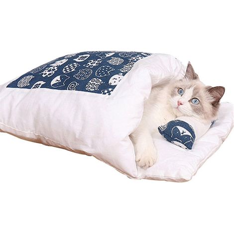 Warmer Katzenschlafsack, herausnehmbares Katzenbett, warme Winter-Haustierbox - LA