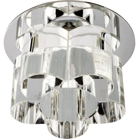 Plafonnier rond chrome cristal G4 20W SK-21 Candellux