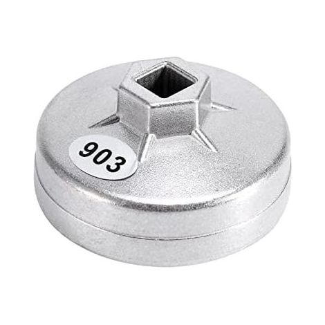 Ölfilterschlüssel, 74 mm, 14 Zähne, Aluminium-Ölfilter-Steckschlüssel, Farbe Silber 903, für BMW, Audi, Mercedes-Benz (1/5)