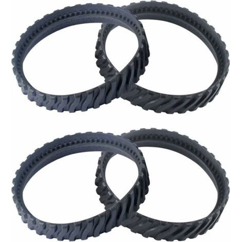 4 Chenilles de Remplacement Noir Nettoyeur Piscine Pneu Piste Roue R0526100 Compatible avec Zodiac Baracuda MX6/MX8 Nettoyage de Piscine Creusée