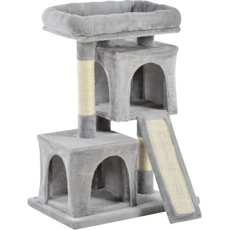Indoor Cat Tree 83cm with Scratching Post and Climbing Frame for Kittens - Grey Cat Tower (1/5)