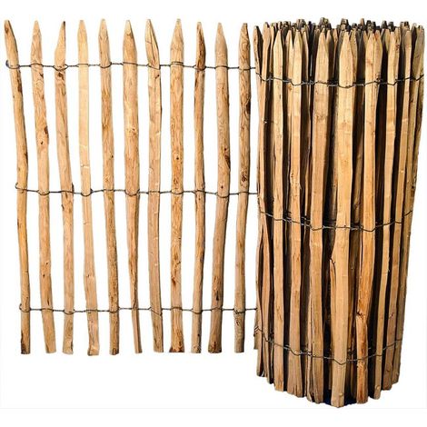 ROLLO-Lattenzaun Haselnuss 10,0 m x 120 cm, 4 Lattenab.