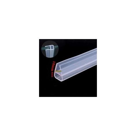 Joint de porte de douche en forme de U - 100 cm - Étanche - Porte en verre - Pour 6 mm d'épaisseur de verre (1/4)