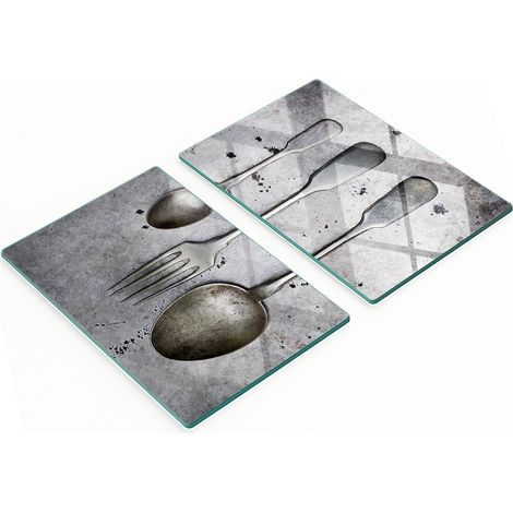 Tablas decorativas multifuncionales de vidrio templado para cocina, 2 x 40 x 52 cm. (1/5)