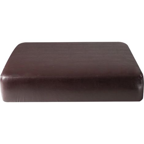 Housse de coussin de canapé 1 pièce en cuir PU uni, protection intégrale extensible (1/5)