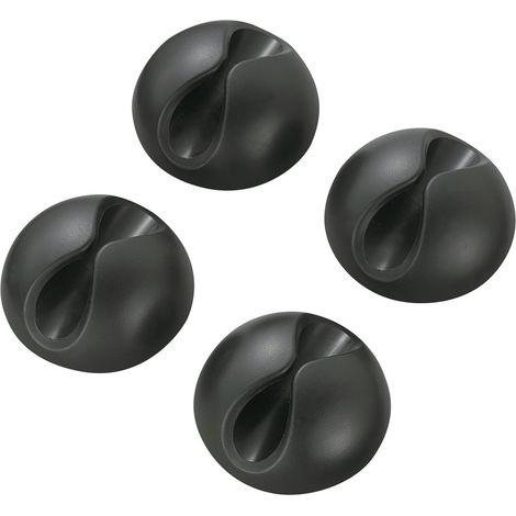 TRU COMPONENTS SWC-10BK/4P Kabelhalter selbstklebend 542240 Bündel-Ø-Bereich 9 mm (max) Schwarz 4 (1/3)