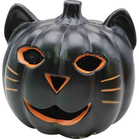 Lampe de éclairée, Lanterne de d'Halloween Lanterne de drôle - Faveurs de fête solides fournitures peintes à la main Décorations d'Halloween (1/5)