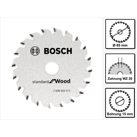 BOSCH LAMA PER SEGA CIRCOLARE OPTILINE WOOD 85x15x1,1 MM