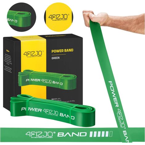 Fascia elastica di resistenza 4FIZJO POWER BAND 26-36 kg verde