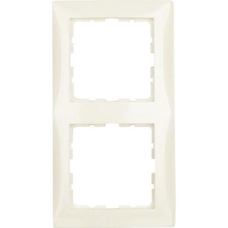 Rahmen für 2-Element-Mechanismus der Serie „Berker S1“ IP20 80,5x151,5x9,5mm polarweiße Farbe (1/5)