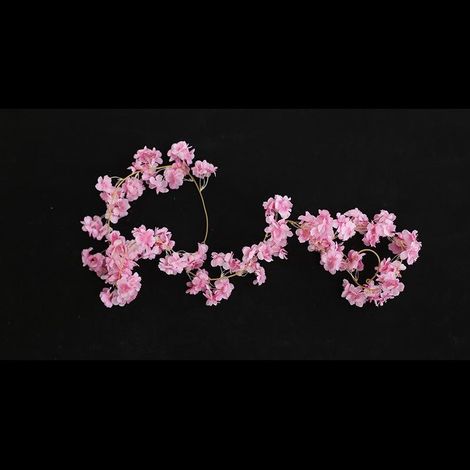 Guirlande de fleurs artificielles cerisier rose foncé 5 pièces 1,8m décoration suspendue mariage maison jardin salon miroir (1/5)