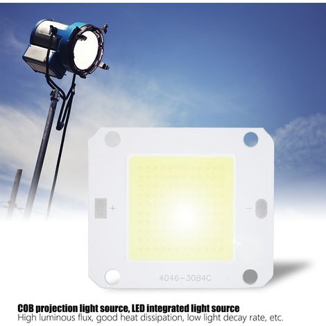 Lampe LED COB 50W intégrée, source lumineuse durable et éclatante, blanc 6000-6500K, projecteur longue durée. (1/5)