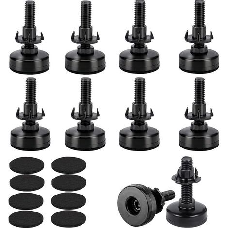 8-teiliges Set verstellbarer Möbelfüße (M10 mit 3/8-16"-Gewinde) – mit Zahnmutter, geeignet für Holzmöbelbeine (1/5)