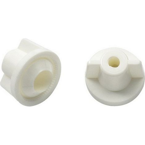 Lot de 2 écrous papillons nylon M6 pas de 100 pour abattant de WC OLFA. Compatible avec tous les abattants OLFA.