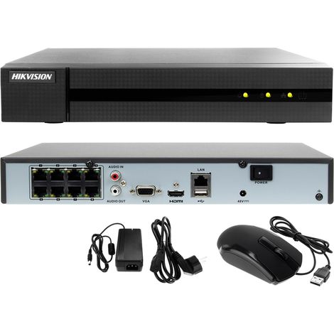 HIKVISION HWN-4108MH-8P NVR 4K HD 8CH 8MPX ONVIF POE H.265+ 80MBPS CLOUD P2P - Capacità Hard Disk: Nessun Hard Disk