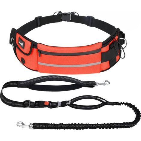 Joggingleine für Hunde mit Bauchgurt, reflektierend, stoßdämpfend, für große Hunde (1/5)