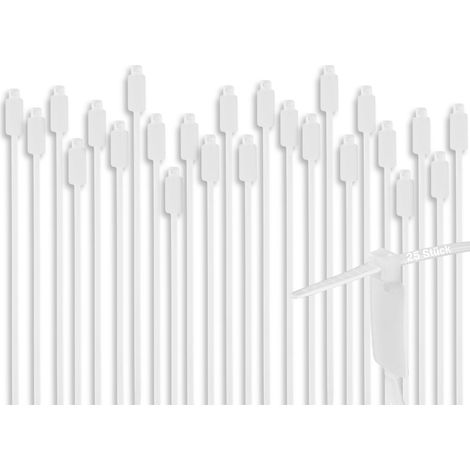 Lot de 25 serre-câble réutilisables Blanc 125 x 7,6 mm (1/5)