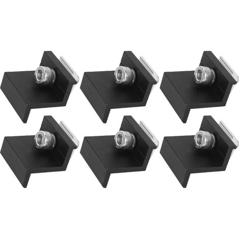 12 Pièces de Serre-Câble en Aluminium pour Fixation Panneaux Solaires, Support Photovoltaïque Z 45mm pour Installation Énergie Solaire (1/5)