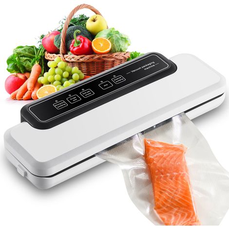 Machine sous vide compacte et automatique pour la conservation des aliments secs et humides. 10 sacs sous vide inclus. (1/5)