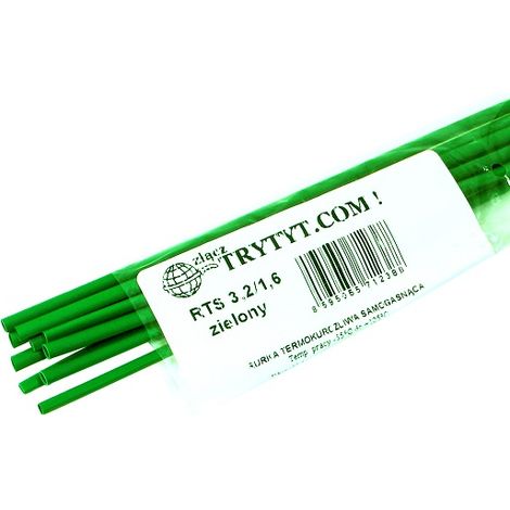 10x Tubo termorretráctil RTS 3.2/1.6, verde